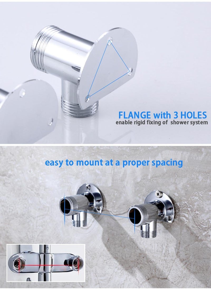 MISSMIN Installation kit for Exposed Bath Faucet/Outdoor Shower System/Thermostatic bar Mixer Valve,Convert in-Wall to Surface Mount - Image 2